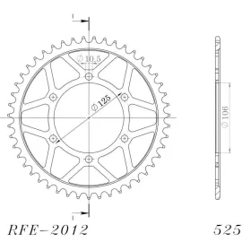 Supersprox / JT Rear sprocket 525 47T Triumph Daytona / Street 675 06-22