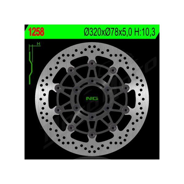 NG BRAKES Front Floating Brake Disc 320mm Triumph Daytona / Sprint  900-955cc 97-04