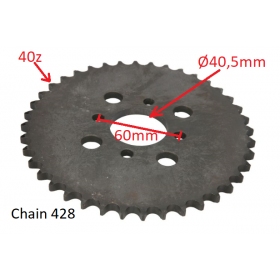 Rear sprocket ATV BASHAN 40 Teeth