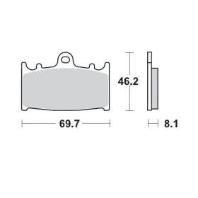 MOTO-MASTER Ceramic Brake Pads Kawasaki / Suzuki 125-2000 88-26
