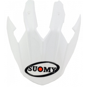 Suomy MX Tourer Plain White Helmet Peak