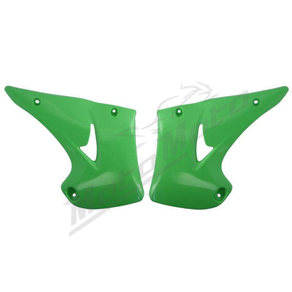 Radiator covers green CEMOTO KAWASAKI KX 125-250cc 2003-2008