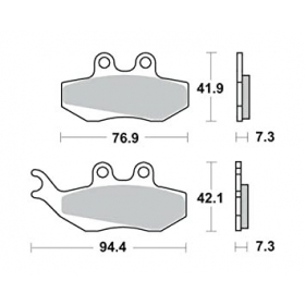 Brake pads POLINI FT4017 / MCB664 Sintered