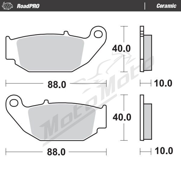 MOTO-MASTER Ceramic Rear Brake Pads Honda / Suzuki / Voge 125-300 11-26 