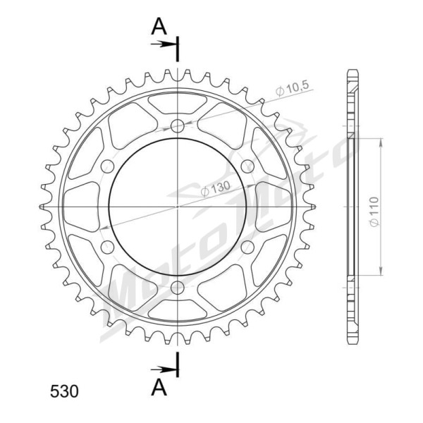 Supersprox Rear sprocket 479.45T Yamaha FZ1N / FZ1S / YZF-R1 / YZF-R6 600-1000cc 04-19