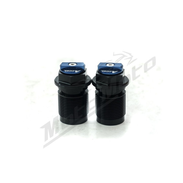 Accel Blue Front Shock Absorber Top Cap Nut Honda / Kawasaki / Suzuki / Yamaha 125-450cc 08-20