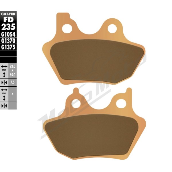 GALFER HH Sintered Brake Pads Harley Davidson FLHR / FLHRC / FLHRCI / FLHRI 883-1690cc 00-17