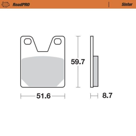 MOTO-MASTER Roadpro Rear Brake Pads Yamaha YZF-R1 1000 98-00