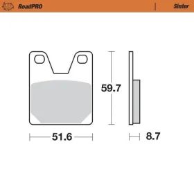 MOTO-MASTER Roadpro Rear Brake Pads Yamaha YZF-R1 1000 98-00