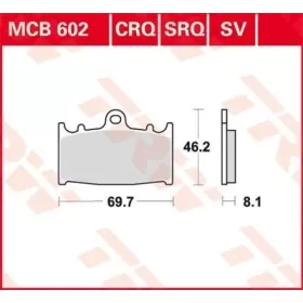TRW All Round Sintered Metal Brake Pads Kawasaki / Suzuki 125-2000cc 88-20