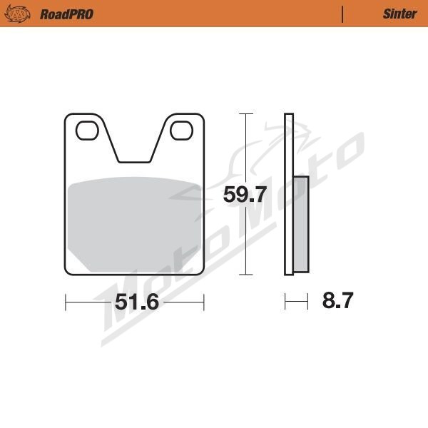 MOTO-MASTER Roadpro Rear Brake Pads Yamaha YZF-R1 1000 98-00