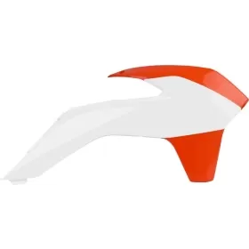 Polisport radiator scoop KTM SX, SX-F, EXC, EXC-F, XC, XC-F 125/500cc 13-16 White / Orange