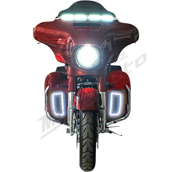 CUSTOM DYNAMICS Lower Fairing Amber/White Light Inserts Harley Davidson FLHTCU / FLHTCUL / FLHTCUTG 1690-1923cc 14-24