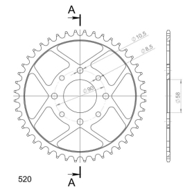 Supersprox / JT Rear sprocket 273.44 44t