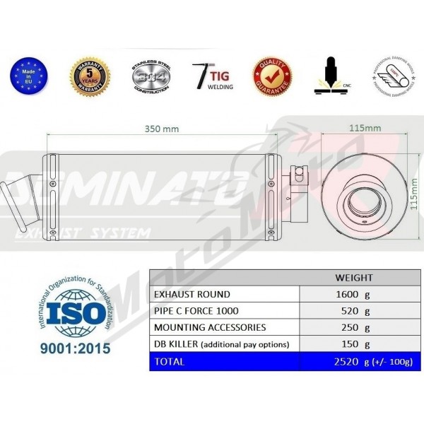 Cf moto C Force 1000 Schalldämpfer Auspuff ST + dB killer