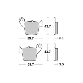 Sbs Sintered Offroad stabdžių trinkelės Honda / CRF 250-450cc 04-23
