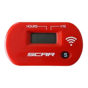 SCAR Universal Hour-meter without Wire Velcro Fixing Red