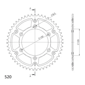 Supersprox Stealth Rear sprocket 52T Husaberg / Husqvarna / KTM 250-640cc 96-23