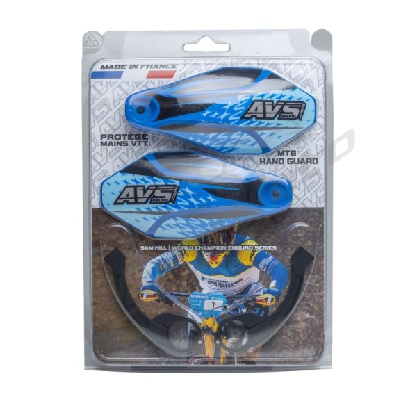 AVS RACING Handguards Kit with Aluminium supports Dark Blue