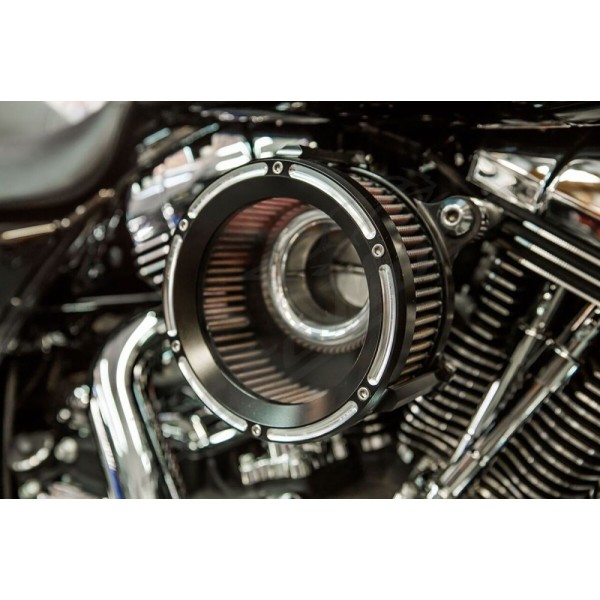 TRASK "Assault Charge" didelio srauto oro filtro kompl. Harley Davidson FLD / FLHT / FLS / FLSTF / FXDB 1340-1800cc 93-17