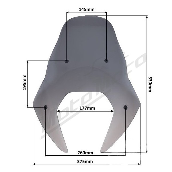 WINDSHIELD MAXTUNED ​​​​​​​QJ MOTOR SRT 600 2024-2025 (height 530mm)