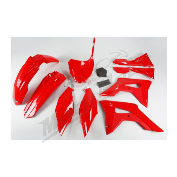 Ufo plastic set (WITH AIR FILTER COVERS) Honda CRF 250-450R 17-21 Red