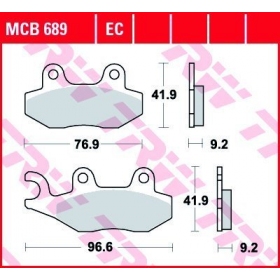 BRAKE PADS TRW MCB689 STANDARD