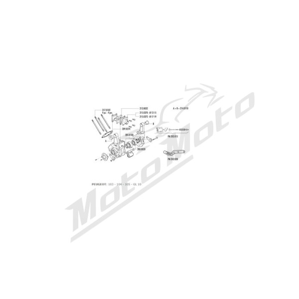 POLINI Crankcase With Support Peugeot 103 SPX / GL10 / SP / HP / MVL 50cc 70-17