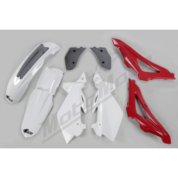 UFO Baltas/raudonas plastikų komplektas Husqvarna CR / WR 125-250cc 06-08