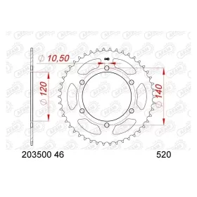 AFAM Standard Steel Rear Sprocket 520 46 teeth MOTO MORINI 650 22-24