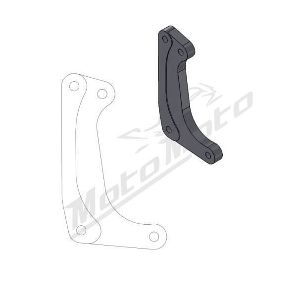 MOTO-MASTER SM Racing Front Brake Calipe Adaptor 320mm Kawasaki / Suzuki 125-450 95-26