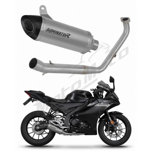Yamaha YZF R125 2021-2024 (Euro 5) Dominator Full Exhaust System Titanium HP8 + dB killer