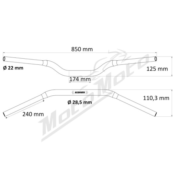 ACCOSSATO Aluminium Handlebar 28,6 mm
