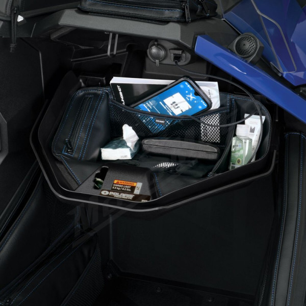 SHOW CHROME Glove Box Organizer Blue Polaris Lingshot 2000-2400 15-23
