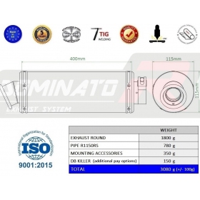 Duslintuvo kompl. Dominator Round BMW R1150RS