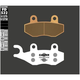 GALFER Racing Front brake pads sintered metal gold KH197 Kawasaki Ninja / Z 400-500 18-24