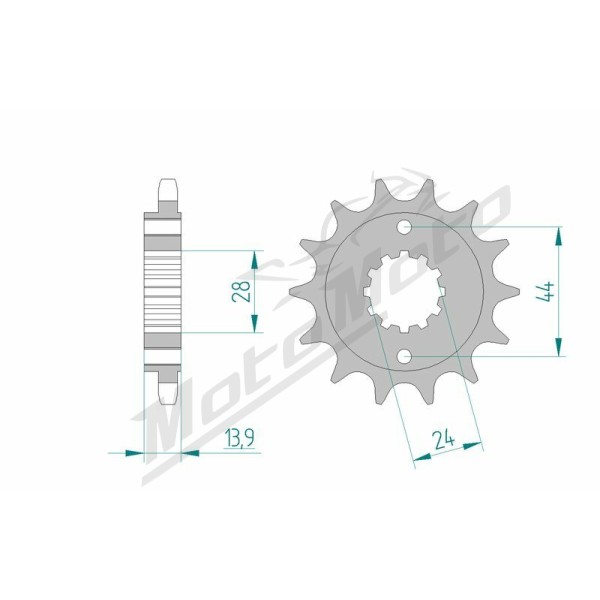 AFAM plieninė standartinė priekinė žvaigždutė 20606 - 525 15-17 dantukų ​​​​​​​HONDA XRV 750 AFRICA TWIN 90-20