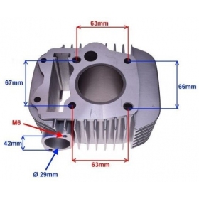 Cilindro komplektas GY6 AC 125cc / Ø52,4 / PIN Ø13 4T