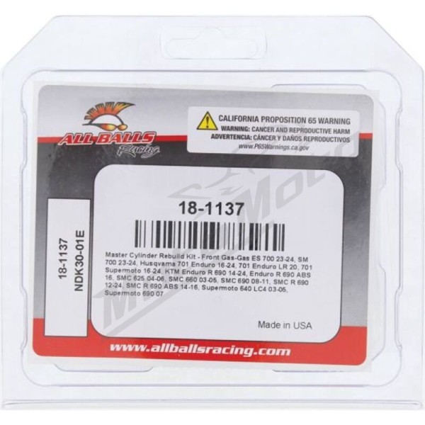 ALL BALLS Master Cylinder Repair Kit Gas Gas / Husqvarna / KTM 640/701 03-26
