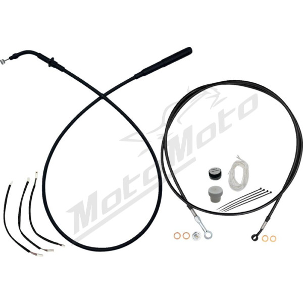 FAT BAGGERS INC. EZ diegimo rinkinys Juodas 28cm aukščio vairams Harley Davidson FLHX / FLHXSE / FLHXU 1923-1977cc 23-25
