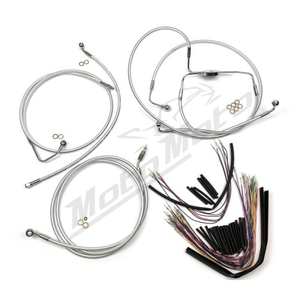 MAGNUM SHIELDING Sterling Chromite Cables / Lines Kit 25.5cm Harely Davidson FLHRSE4 / FLHTCUSE / FLHXSE 1800 08-12