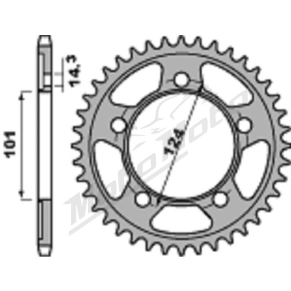 PBR Ultra-Light Aluminium Hard Anodized Rear Sprocket 4683 - 520 40 - 41 - 42T