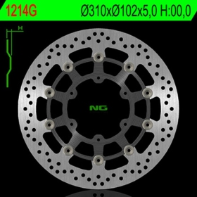 NG BRAKES 1214G plūduriuojantis stabdžių diskas SUZUKI GSX-R 600-1000 08-17