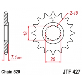 Front sprocket JTF427