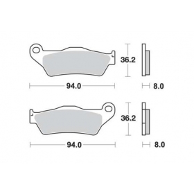 Brake pads POLINI FT4027 / MCB648 Sintered