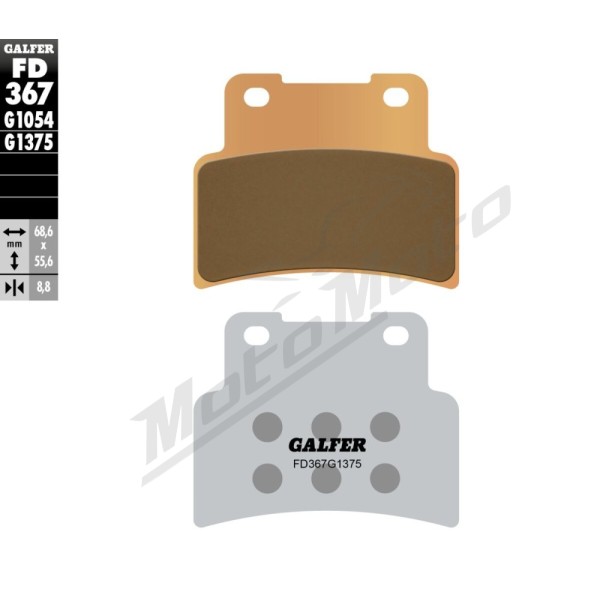 GALFER HH Sintered Brake Pads Aprilia / Kymco / Yamaha 125-900cc 06-24
