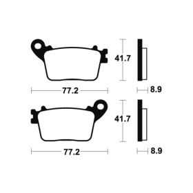 TECNIUM Street Performance Sintered Metal Brake pads - MR334 Honda / Kawasaki / Suzuki / Yamaha 600-1000cc 06-25