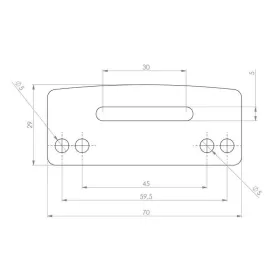 HIGHSIDER Mounting Plate For Various License Plate Lights