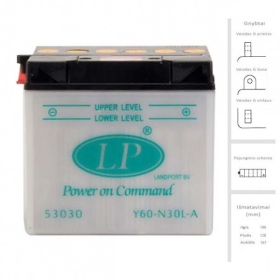 LANDPORT Accumulator 27 Ah 280A EN 12V L60-N30L-A