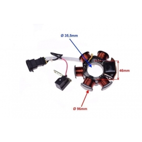 Stator ignition APRILIA / DERBI / PIAGGIO / GILERA / VESPA 50cc 2T 98-17 (newer version)